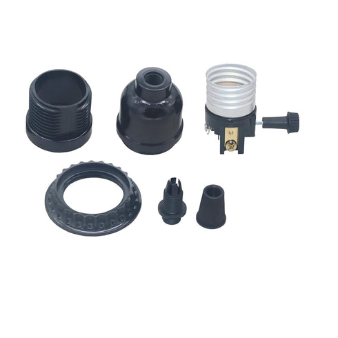 E26 Bulb 4pcs) Lamp Socket: Threaded Lamp Socket Replacement with ON/Off Switch Medium Base Lamp Parts with lamp Shade