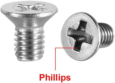 uxcell M3x5mm Flat Head Machine Screws, Phillips Cross Screw, 304 Stainless Steel, 50Pcs Fasteners