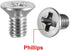 uxcell M3x5mm Flat Head Machine Screws, Phillips Cross Screw, 304 Stainless Steel, 50Pcs Fasteners