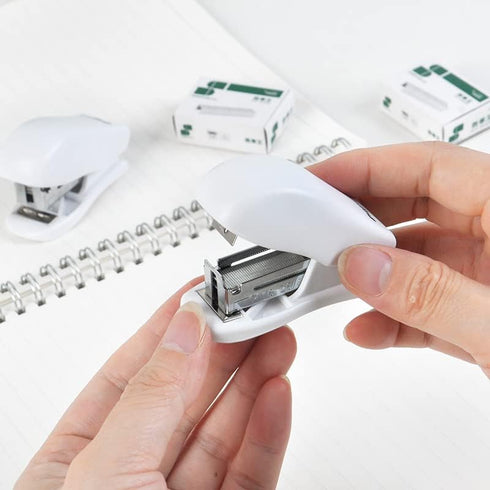 Mini Stapler with Staples, 25 Sheet Capacity, Small Stapler with 640 Standard Staples, Cute Travel Size, White