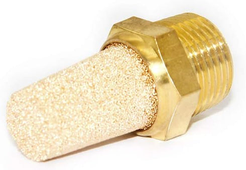 Joywayus Air Pneumatic Muffler - Long Exhaust Muffler 3/8" NPT Male Brass Flow Control Silencer (Pack of 2)
