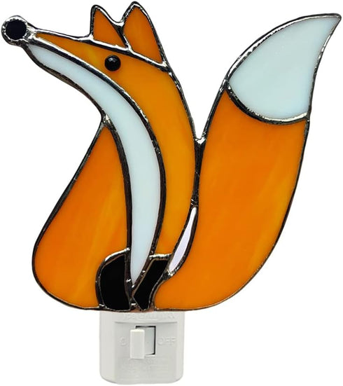 CHEZBABY Stained Glass Night Light Plug into Wall Lamp Decorative Accent Nightlight