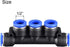 PK-12(12mm) OD Quick Release Connectors Manifold,Inline Manifold Union Fittings, Air Push Quick Fittings, Pneumatic Connectors Push to Connect Fittings Kit, 10 PCS by NACX