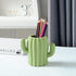 Silicone Pen Holder, Cactus Pencil Holder for Desk, Cute Pens Cup for Kids Office Decor, Desk Accessories (Green)