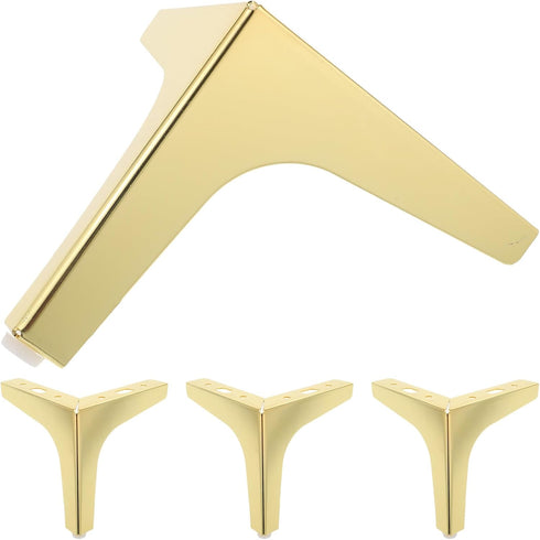 Garneck 4pcs Metal Triangle Furniture Legs Sofa Support for Cabinet Dresser Coffee