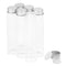 40ml Glass Clear Test Tubes, 6PCS with Screw Caps and Plastic Stoppers, Leak-Proof Flat Test Tubes