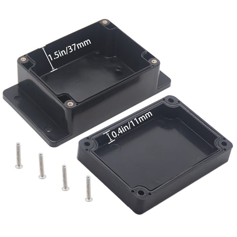 Watertight Junction Box, IP67 Waterproof ABS Plastic Electronic Enclosure for DIY Electrical Project, 2Pcs