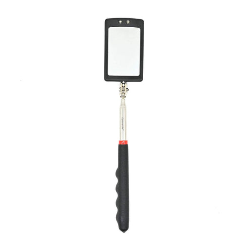 Telescoping LED Lighted Flexible Inspection Mirror - 360 Swivel for Extra Viewing