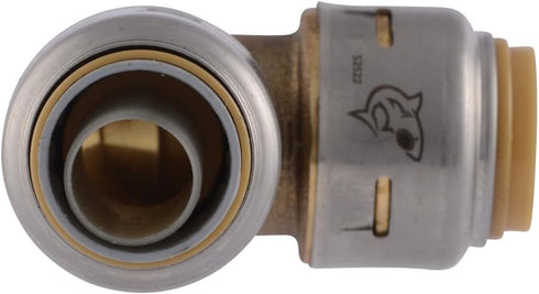 SharkBite Max 1/2 Inch x 1/2 Inch Push to Connect Brass Plumbing Fitting, 90 Degree Elbow for PEX Pipe, Copper, CPVC