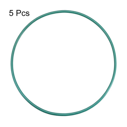 uxcell Fluorine Rubber O-Rings, 90mm OD 85.2mm ID 2.4mm Width FKM Seal Gasket for Machinery Plumbing, Green, Pack of 5