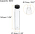 PATIKIL 60mL Reagent Media Bottle, 12 Pack Round Glass Storage Bottles with Plastic Screw Cap