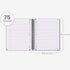 Hamelin College Ruled Notebook, 8.5inx11in, Spiral Bound, Hardcover, 1 Subject, 75 Sheets/150 Pages, MIDNIGHT Black