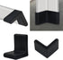 4 1.57" 1.57" Pcs L Shaped Black PVC Angle Iron Caps Furniture Angle Bed Pads Steel Frame Racks Shelves Feet Covers