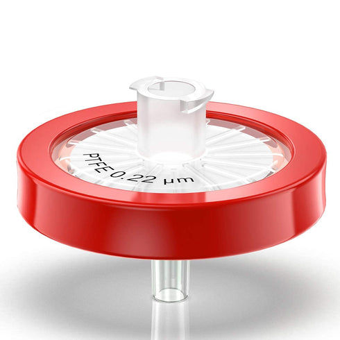 PTFE Hydrophobic Syringe Filters, 25mm, 0.22 um Non-Sterile, 25/pk by KS-Tek