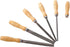 High Carbon Steel File Set with Wooden Handles, 5 Pieces Rasp File for Metal, Wood, Plastic