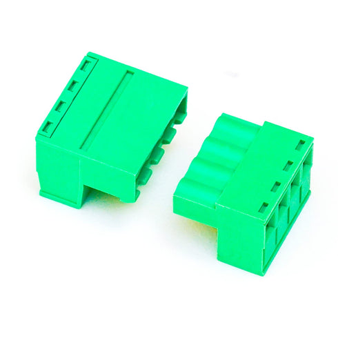 10 Set 5.08mm 4 Pin Male & Female Phoenix Type Connector, No Soldering Green PCB Screw Terminal Block