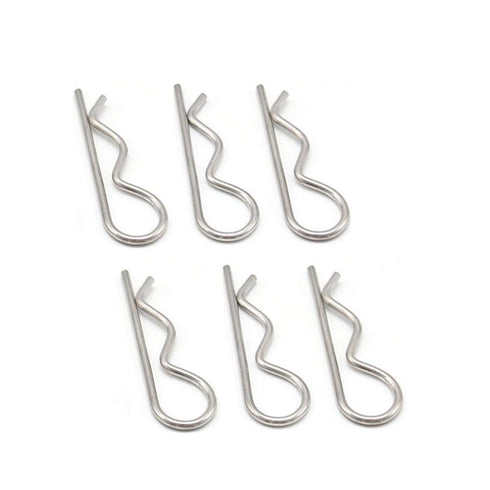 Stainless Steel R Clips Spring Retaining Wire Hair Pins, Hitch Pin Clip, Lock Pin - 6 Packs