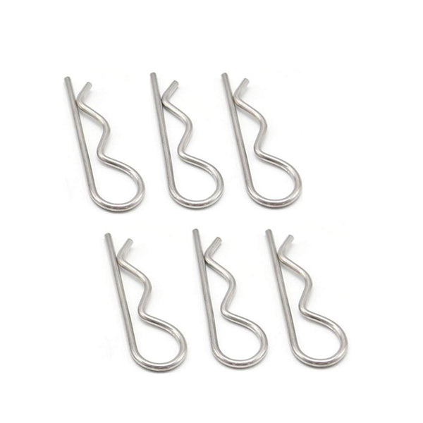 Stainless Steel R Clips Spring Retaining Wire Hair Pins, Hitch Pin Clip, Lock Pin - 6 Packs