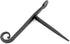 7 Renovators Supply Manufacturing Shutter Dogs In. Rat Tail Shaped Black Wrought Iron Shutter Dogs With Mounting
