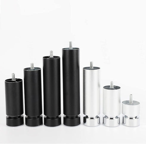 Tophacker 4 15cm/6in Aluminium Reinforced Support Legs, Pieces Furniture Sofa Legs, Cabinet Legs Adjustable in Height