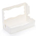 ZEAYEA 50 Pcs Chocolate Strawberry Boxes, 12.5" x 5.5" x 2.5" White Bakery Boxes with Window