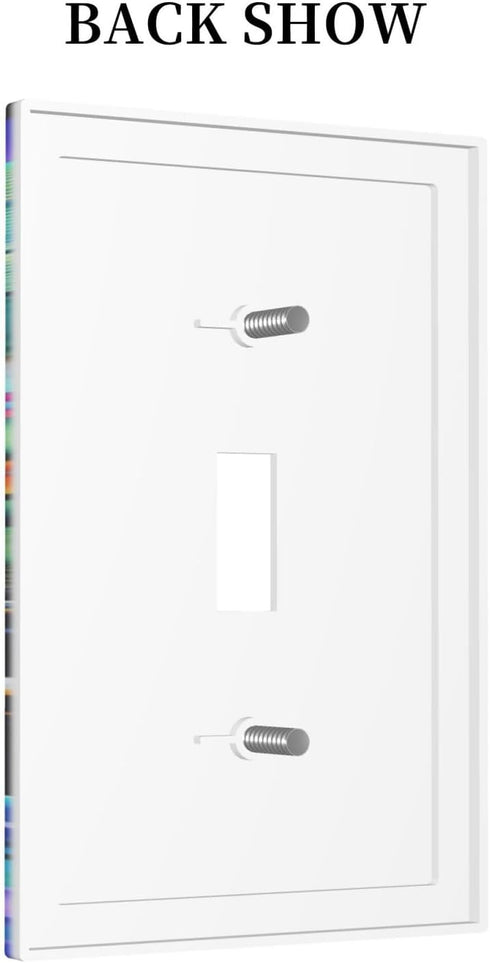 HTSAHKV 3 5 Inch Fantasy Penguin Wall Plate Light Switch Cover Single Gang Outlet Faceplate Print Plate Cover X
