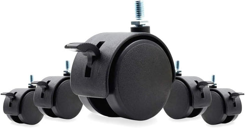 Luomorgo 5Pcs 2 inch Swivel Stem Caster Wheels with Locking Brake for Office Chairs Furniture