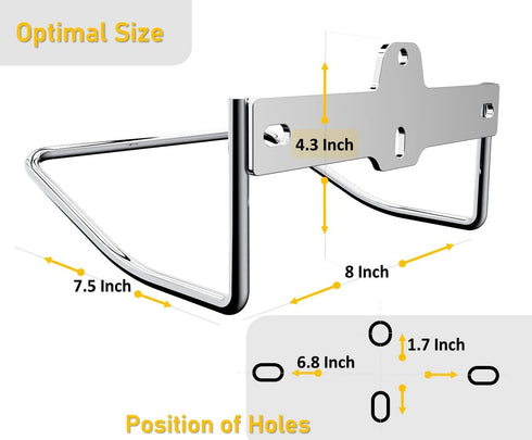 SS304 JBscoop Ladder Hanger for Garage Wall, Ladder Storage Strollers and Folding Chair, Heavy Duty Lader Holder Rust