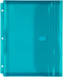 JAM PAPER Plastic 3 Hole Punch Binder Envelopes with Hook & Loop Closure - Letter Booklet - 9 1/2 x 11 1/2