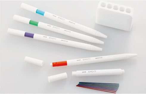 Mitsubishi Pencil M9EM4CL.NO1 EMOTT Pencil, Sharp Color Lead, 0.9, 4 Colors, No.1, Refreshing Color