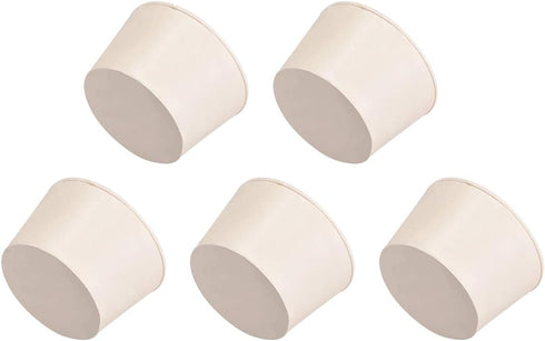 uxcell White Tapered Solid Rubber Stopper, Size 43-49mm, 5Pcs for Lab Tube