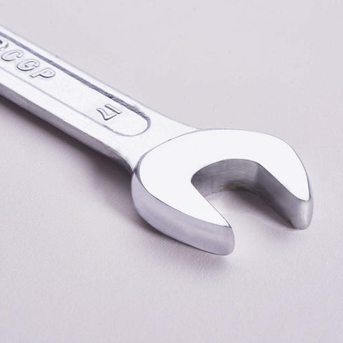 Utoolmart Double Open End Wrench, 185mm Length, 17mm x 19mm, 45# Carbon Steel, Chrome Plated Repairs Tool