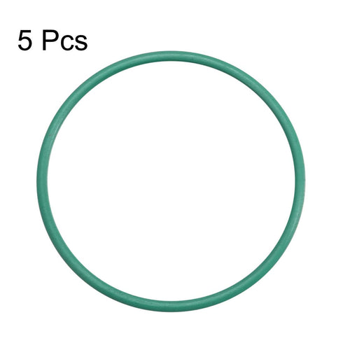 uxcell Fluorine Rubber O-Rings, 21mm OD 19mm ID 1mm Width FKM Seal Gasket for Machinery Plumbing, Green, Pack of 5
