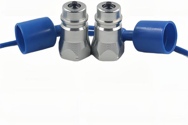 2-PCS 1/2" Ag ISO5675 Poppet Valve, Hydraulic Quick Connect Male Coupler Nipple for Tractor Coupling