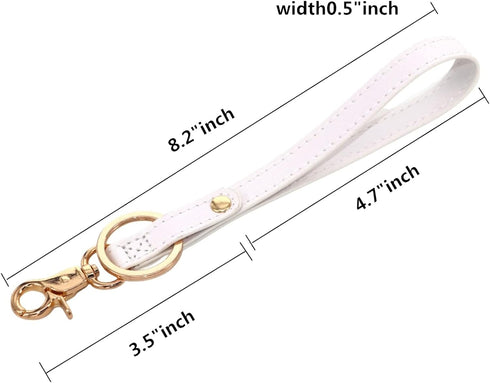 DONGGANGAJI Women's Keychain Wristlet Strap (2 Pack), Gold Keychain Holder for Keys and Hand Wrist Lanyard