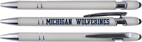 Michigan Soft Touch Coated Metal Stylus Pens - 6 Pack 30510 by Greeting Pen
