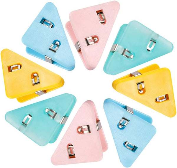 Triangle Corner Data Clip, Multifunctional Color Binder Document Clip, 8pcs for Office School