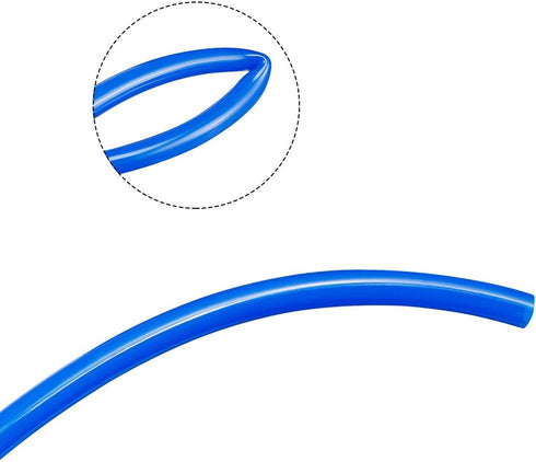 uxcell Pneumatic Air Tubing, 6mm OD x 4mm ID, 5 Meters PU Polyurethane Air Compressor Tube, Blue