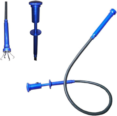 Telescoping Inspection Mirror with LED Lights, Magnetic 4 Claw Picker, Flexible Claw Grabber Tool, Combination Tool Set
