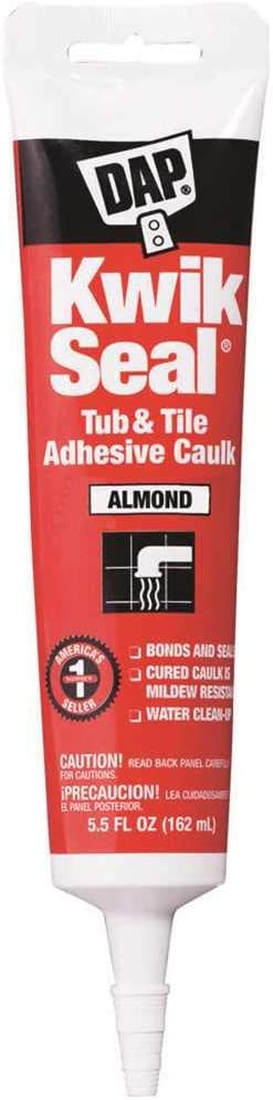 Dap 18013 Kwik-Seal All-Purpose Caulk, 5.5-Ounce, Almond
