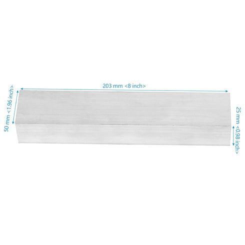3 PCS Aluminum Bar, 1 x 2 Inch, 8 Inch Long, 6061 General Purpose Solid Metal Plates for Building Projects