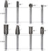 Carbide Burr Set, 8pcs JESTUOUS 1/4 Inch Shank Diameter Double Cut Rotary Files for Metal Grinding and Polishing