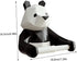 DIYEAH Panda Paper Holder Wall-Mounted No-Drill Design Resin Towel Rack for Bathroom and Kitchen Easy Installation