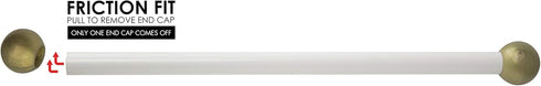 Solus SCA-335WH 15" Aluminum Cross Arm Ladder Rest for Outdoor Lamp Posts, White Bar