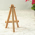 Tofficu 10pcs Wooden Art Easel Tabletop Mini Easel Stand for Home Decoration, Lock and Key Charms, Bamboo Pine