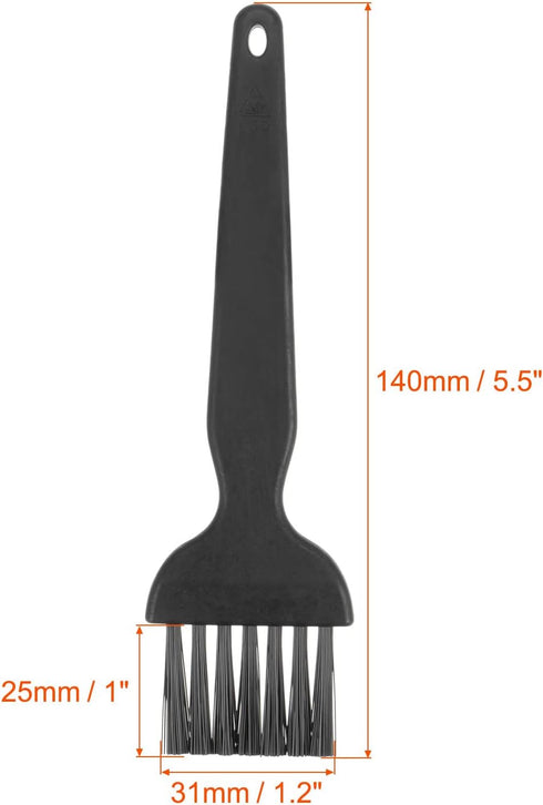 uxcell Anti Static ESD Brush Plastic Handle Nylon Lab Cleaning Brushes for Electronics Keyboard PCB BGA Repair Soldering, 25x31mm Bristles by uxcell