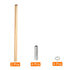 MECCANIXITY 9.8" 2 Set Threaded Extension Rod, Lamp Pipe with Connector Light Fixture for Pendant Light Island Lighting