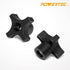 POWERTEC 5/16"-18 4 Point Knobs 5 Pack, Clamping Knobs with Steel Insert for T Track Bolts, Thumb Screw Threaded Knobs for T Track Accessories, Feather Boards, Woodworking Jigs and Fixtures (QNB3003) by POWERTEC