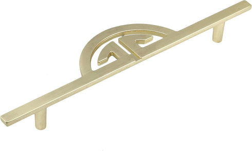 2Pack Brushed Gold Drawer Pulls Half Moon Drawer Pulls Zinc Alloy Drop Handle Drawer Pulls Gold Brushed Pull Handle for Kitchen Furniture Wardrobe Cupboard