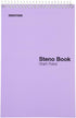 Mintra Office Steno Book, Pastel Colors, 4 Pads/Pack, Graph Ruled, 6inx9in, 70 Sheets, Notebook for Writing Notes